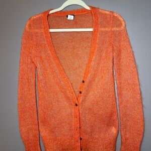 J. Crew Mohair Orange Women's Cardigan size XS